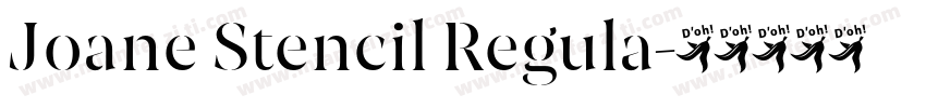 Joane Stencil Regula字体转换